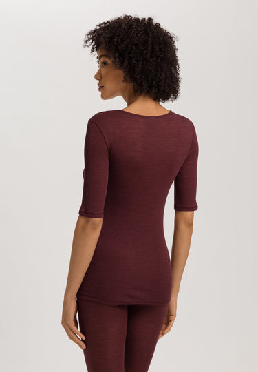 Woolen Lace Lace Trim Wool And Silk Top | Vivid Brown 70829-2421